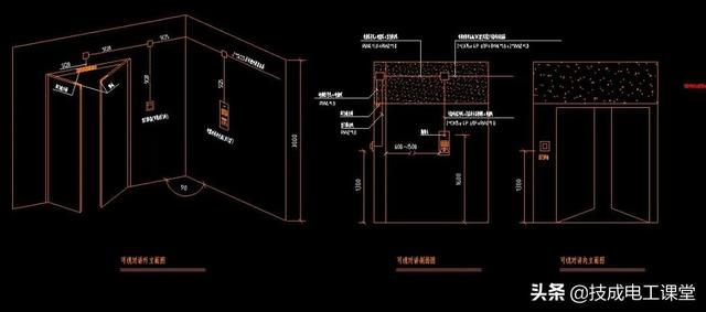 一套非常详细的弱电CAD系统图及大样图，收藏